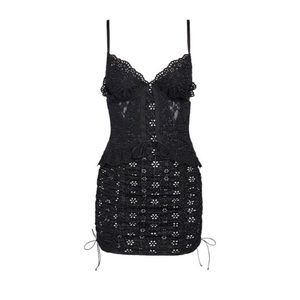 NWT!!! Hailey Clauson For Love & Lemons x Victoria’s Secret Black Dress Size XS